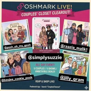 Couples Closet Clearout TODAY starting at 12pm PST/2pm CST!!